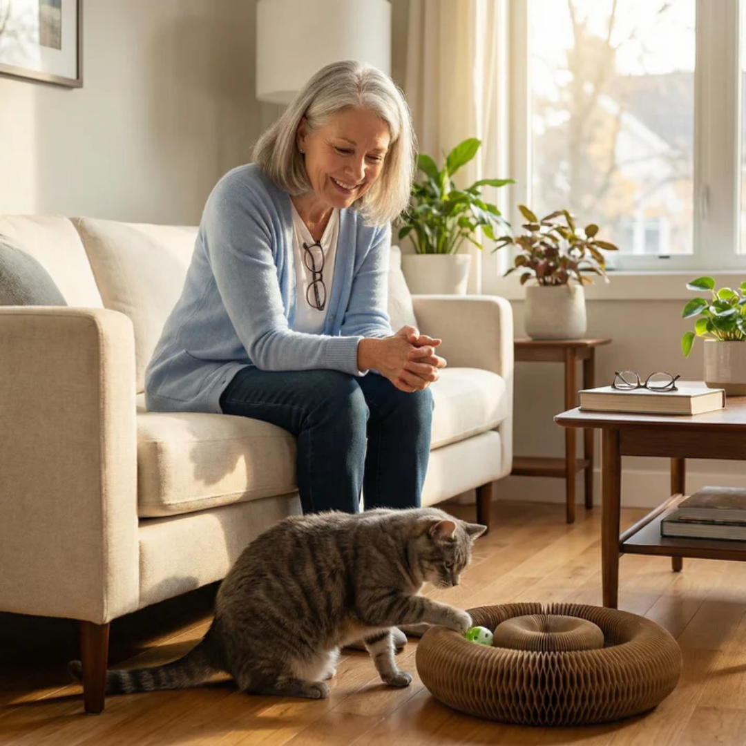 Rascador interactivo (con bolita de regalo)